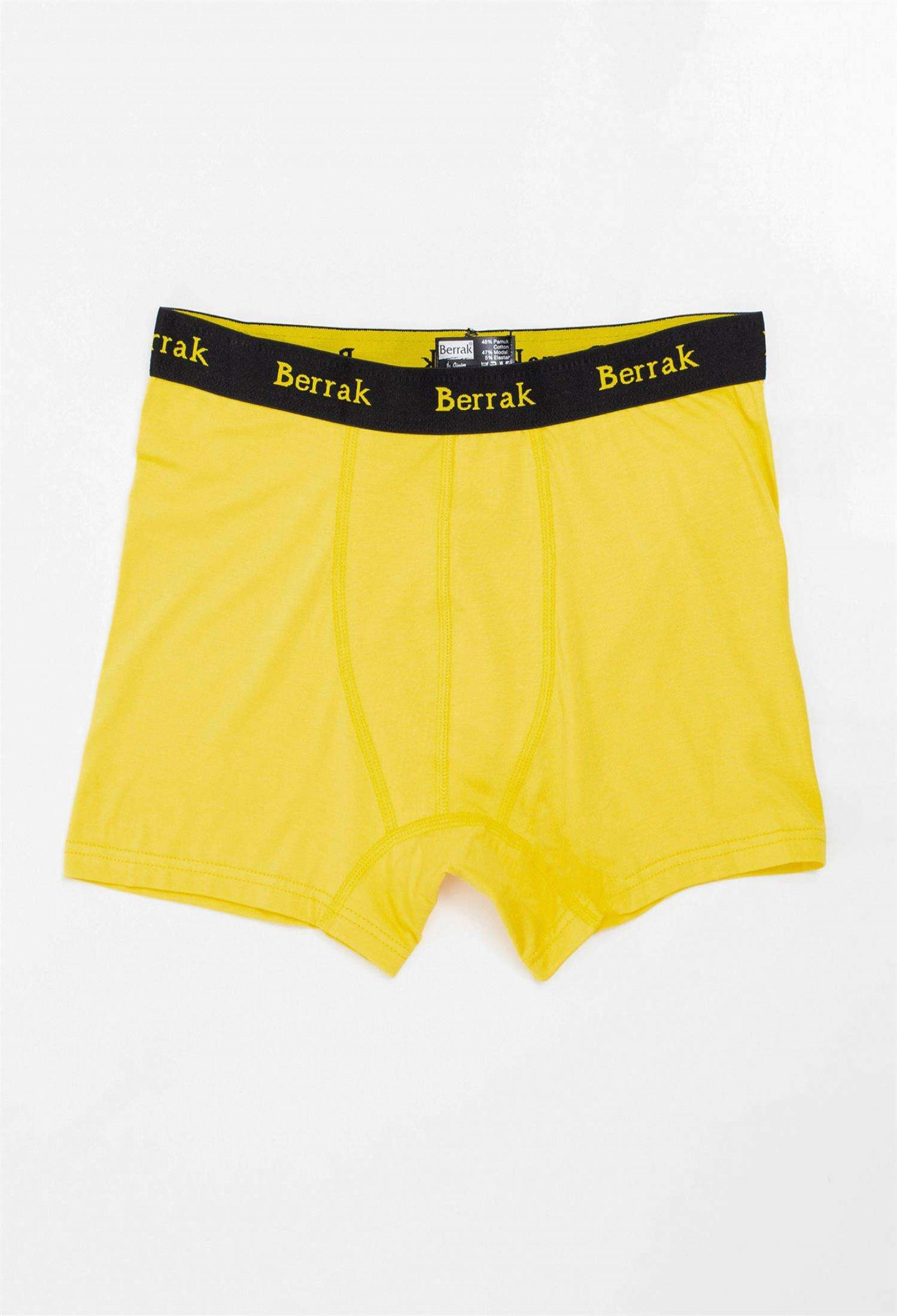 BERRAK Žlté pánske boxerky Farba: žltá, Veľkosť: S