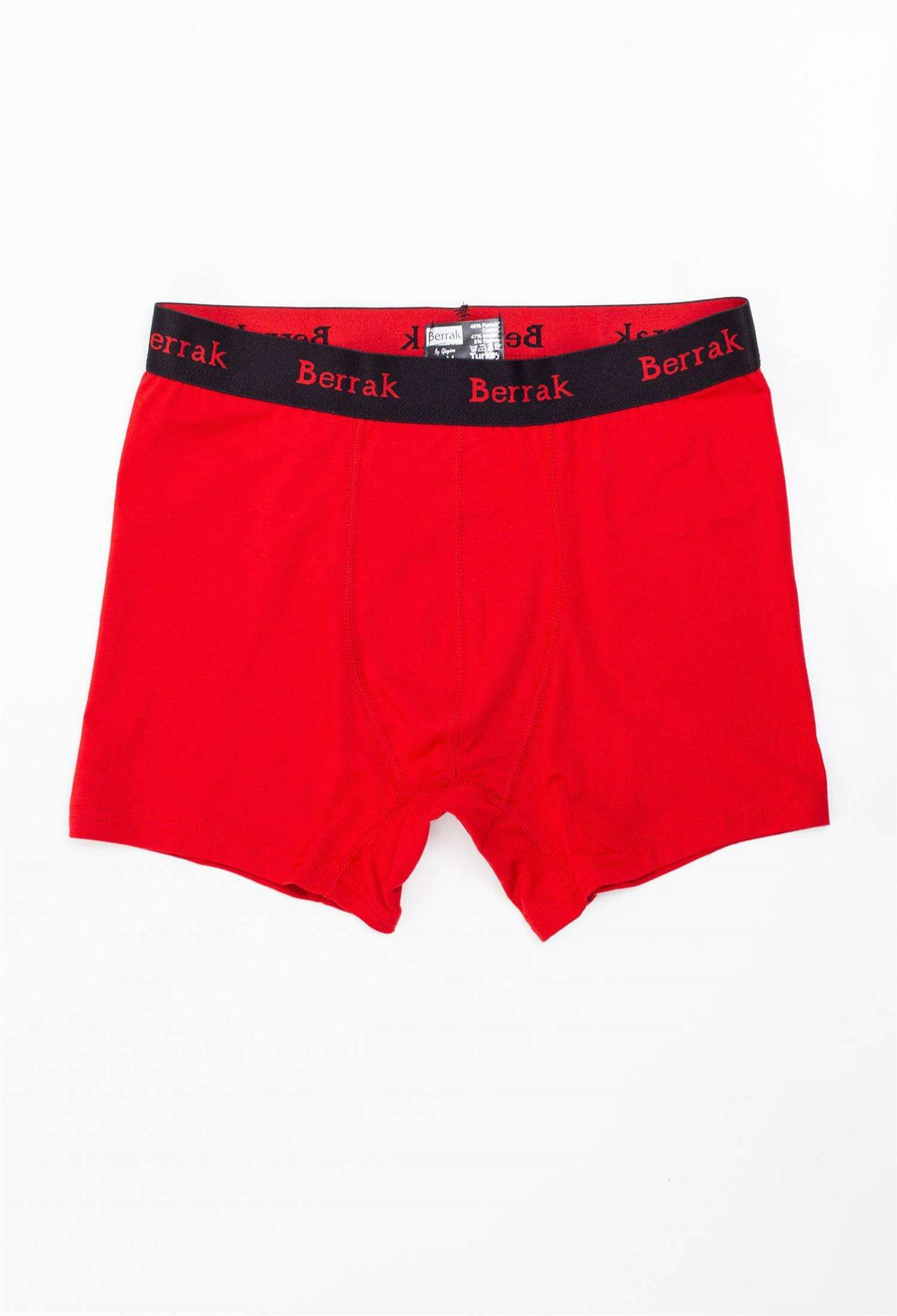 BERRAK Červené pánské boxerky Velikost: S, Barva: červená