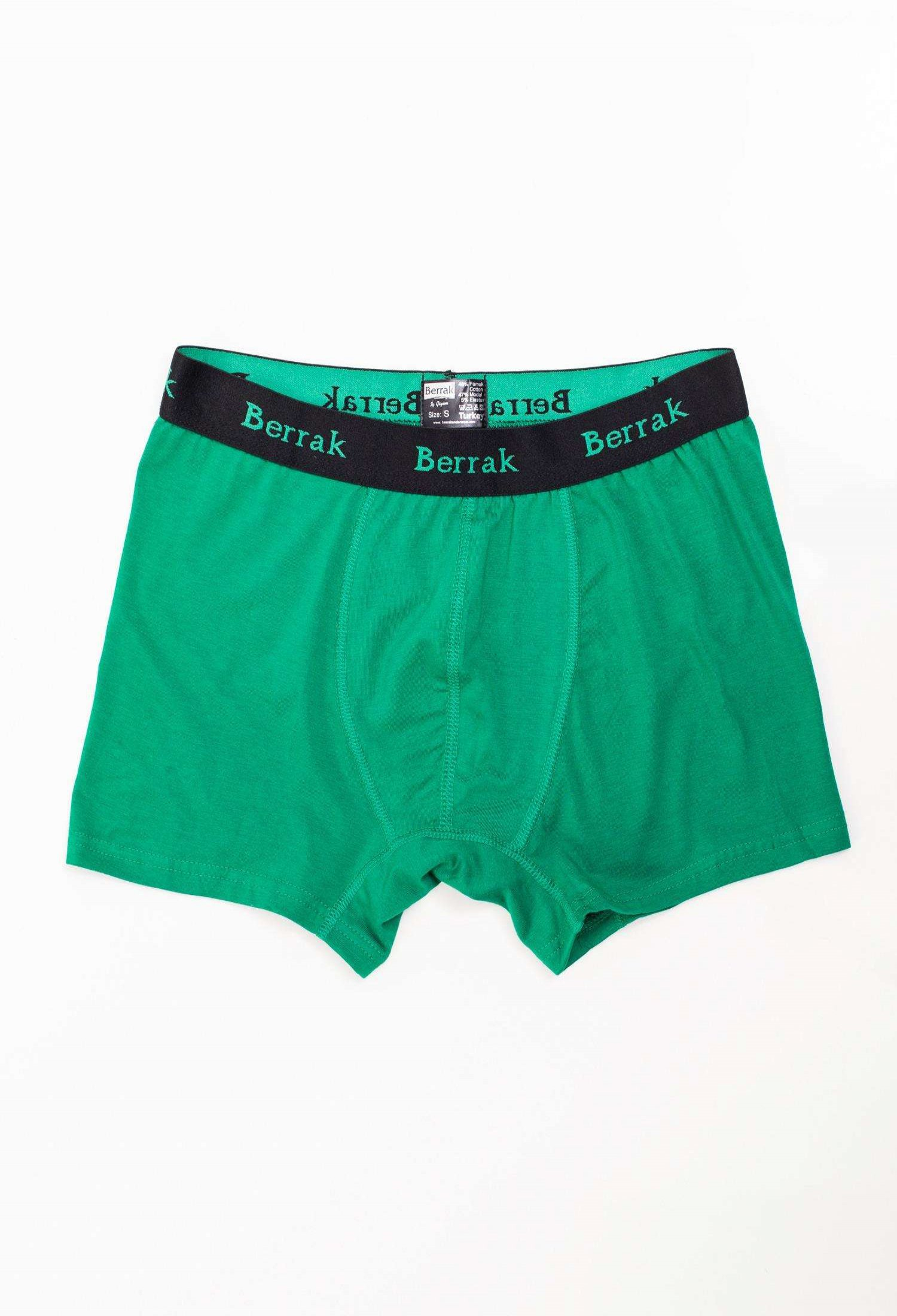 BERRAK Zelené pánské boxerky Velikost: S, Barva: zelená