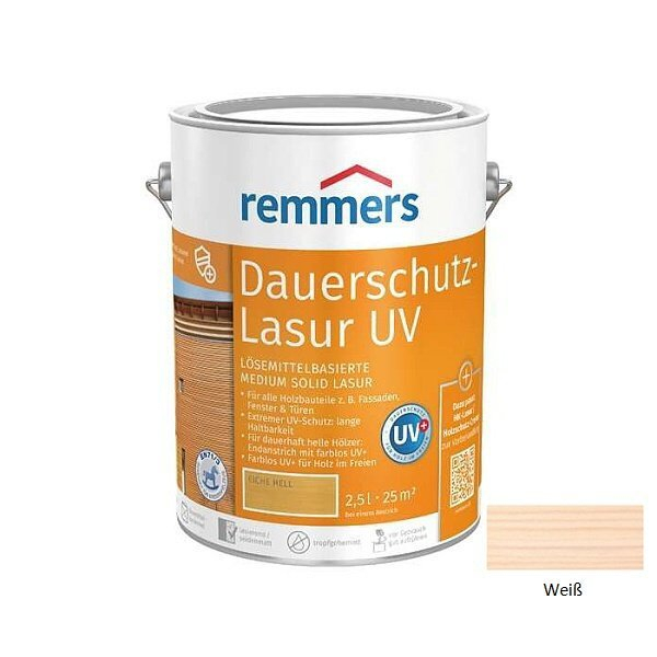 Remmers UV+ lazura Weiss 20 l - weiss