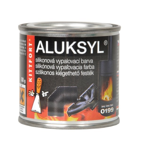 Aluksyl Silikónová vypaľovacia farba, 0199 - čierna 80 g - čierna 80 g