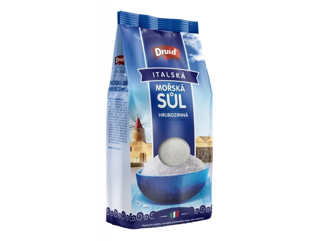 Druid Talianská morská soľ hrubozrnná 1 kg - hrubozrnná
