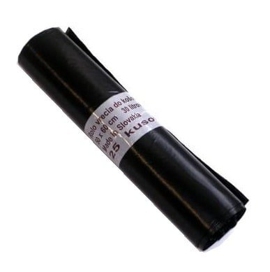 Vrecia LDPE 30 MIC, 50 x 60 cm, čierne 30 l, 25 ks