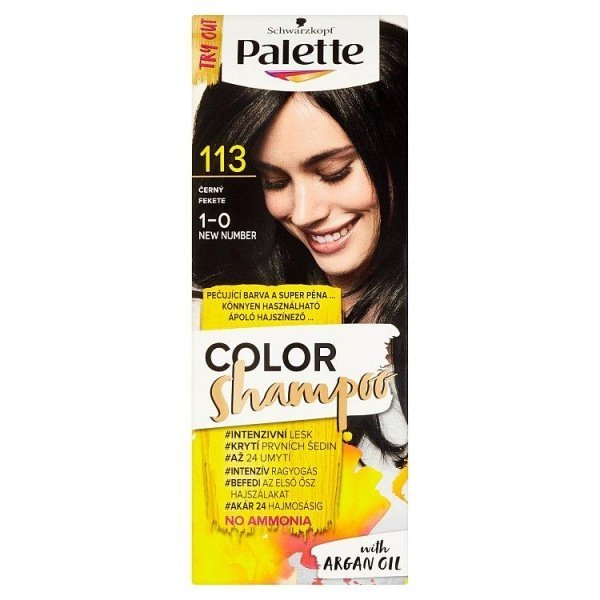 Schwarzkopf Palette Color Shampoo, 113 Čierny farba na vlasy 1 ks - 1-0