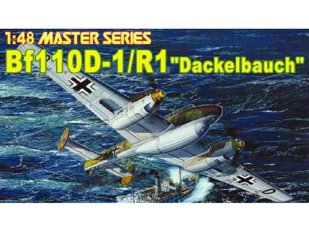 AKCE 1/48 Plastikový model - letadlo 5556 - Bf110-D1/R1 DACKELBAUCH