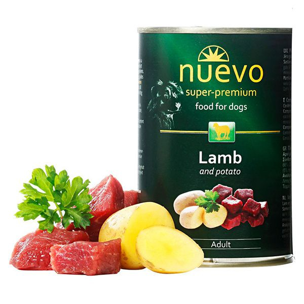 NUEVO DOG Adult Lamb & Potato konzerv 400 g