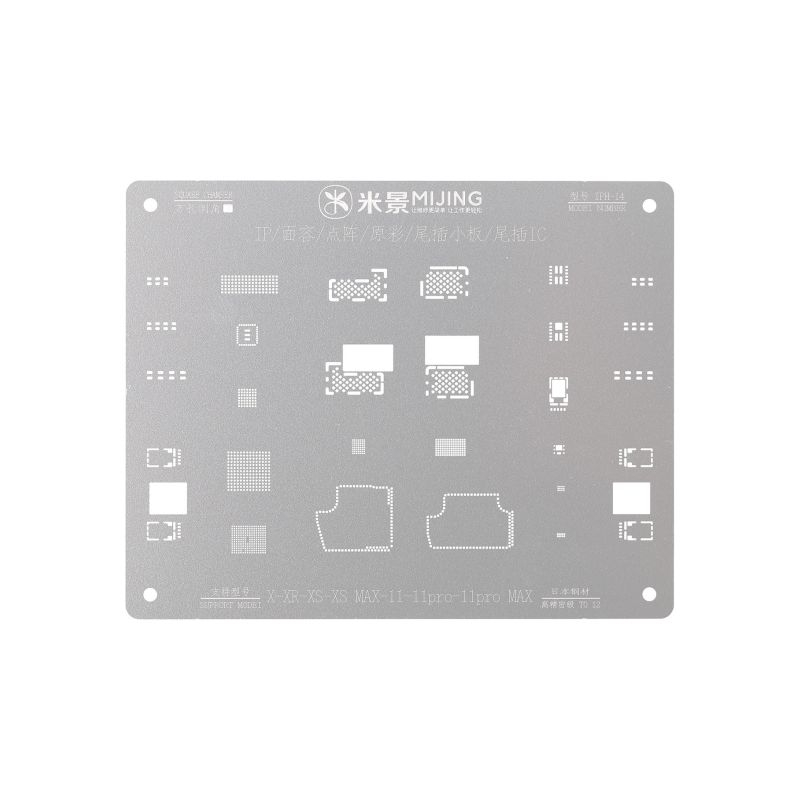 MiJing IPH-14 - Steel Mesh Stencil - Face ID Repair Tool for iPhone X - 11 Pro Max
