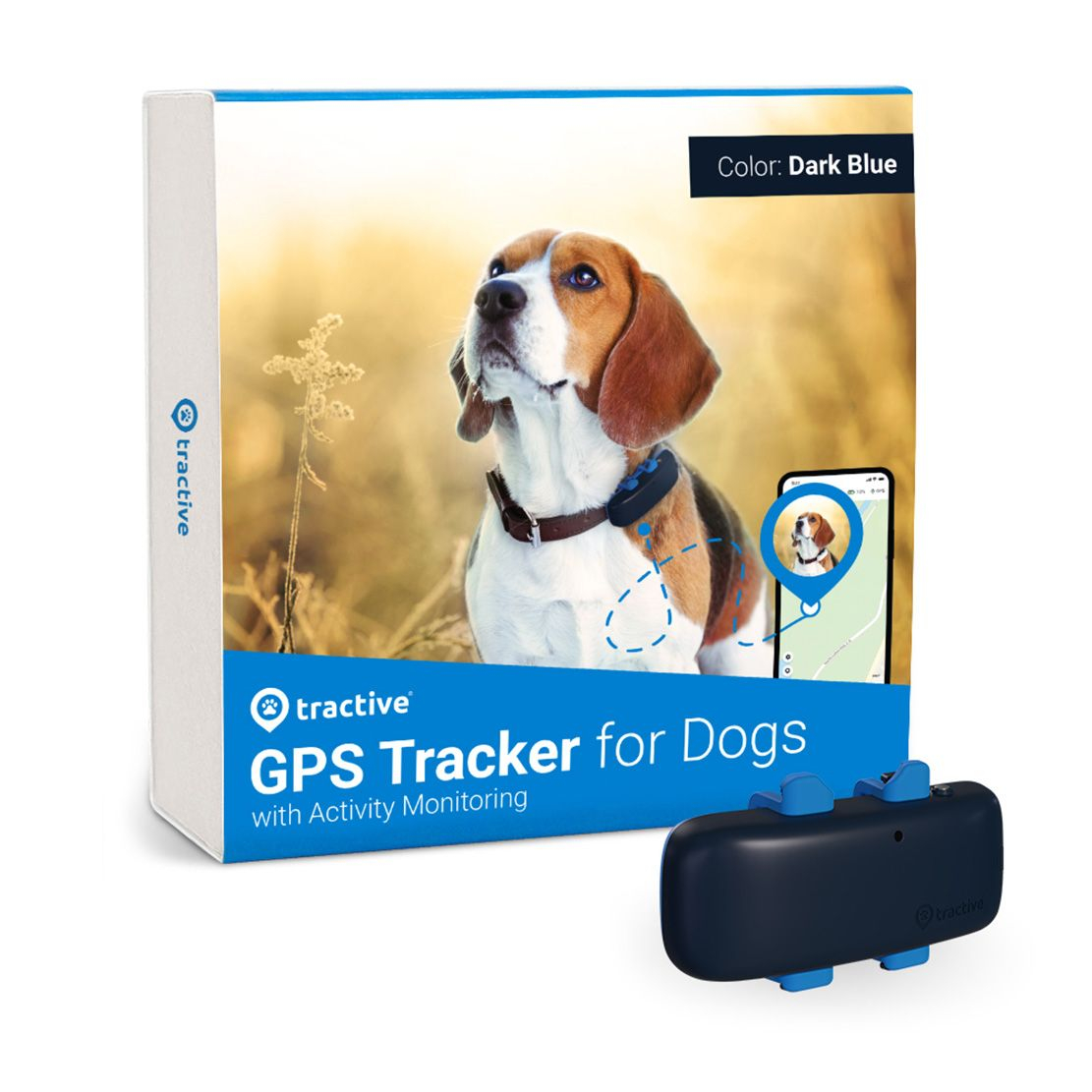 Tractive GPS DOG 4 – Hunde GPS Tracker und Aktivitätsmonitor – Dunkelblau