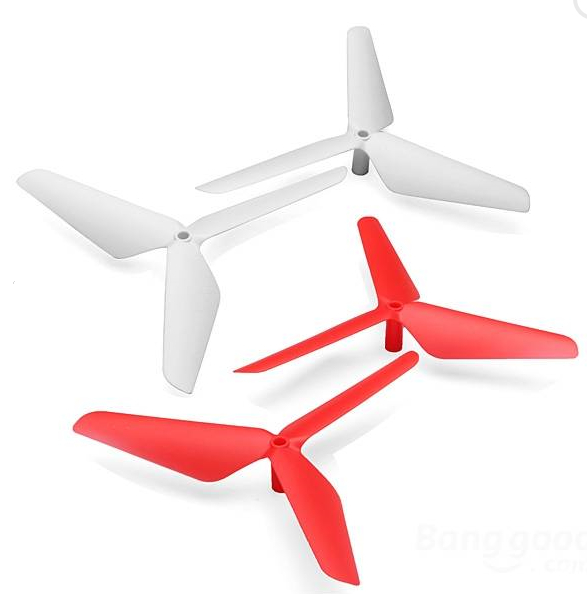 Sada Tuningových vrtulí pro drony Syma X5 (X5C, X5SW, X5SC, X5HC, X5HW) červené a bílé