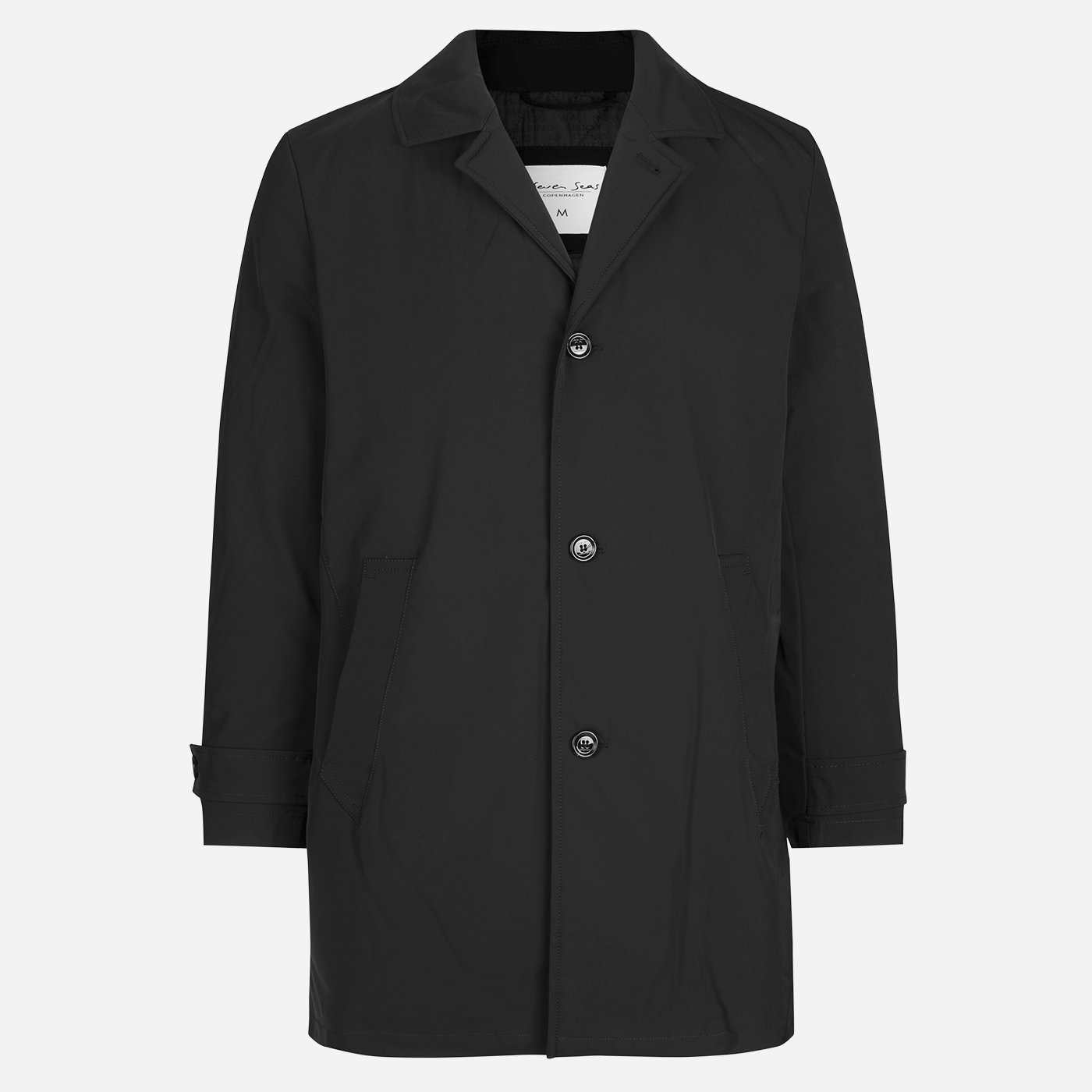 Seven Seas Čierny pánsky kabát Veľkosť: 4XL