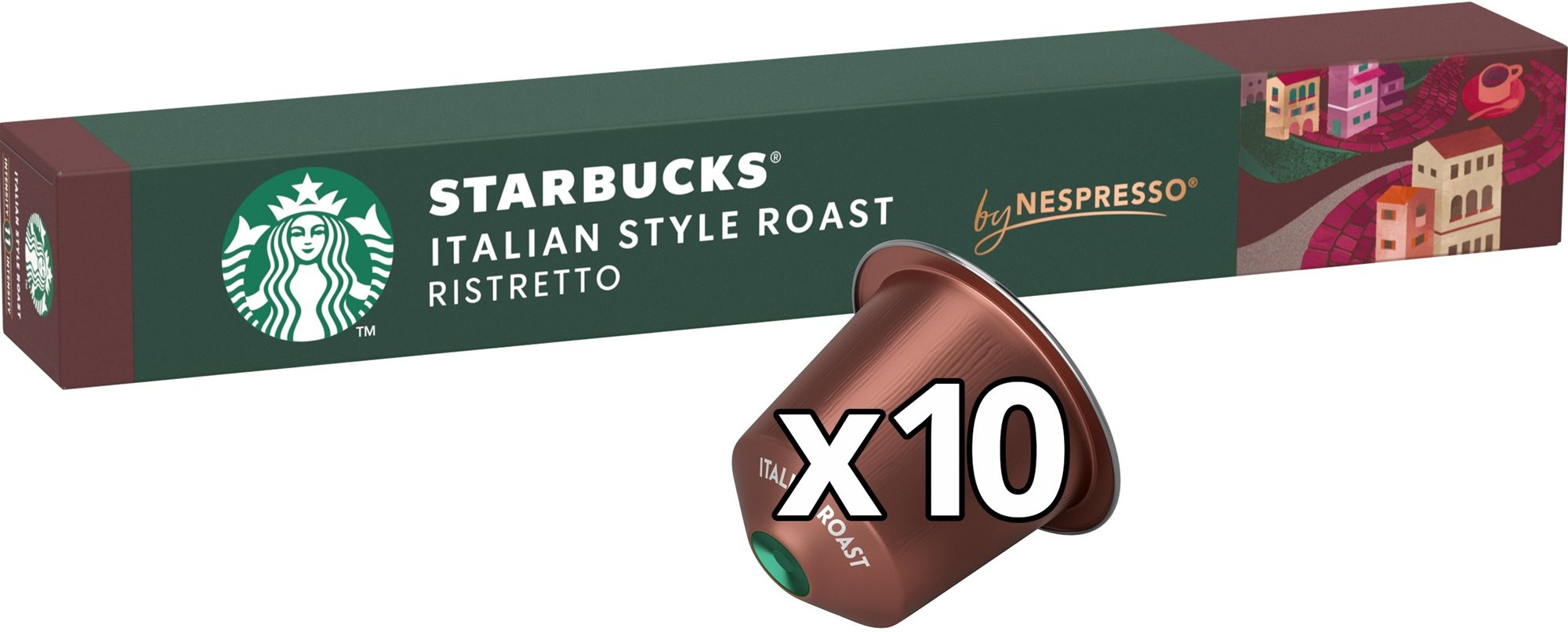 Kávékapszula STARBUCKS® ITALIAN STYLE ROAST by NESPRESSO® Dark roast 10 db