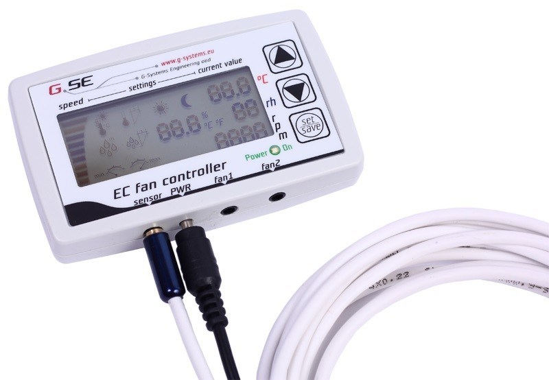 GSE Regulátor s LCD displejem pro 2 EC ventilátory