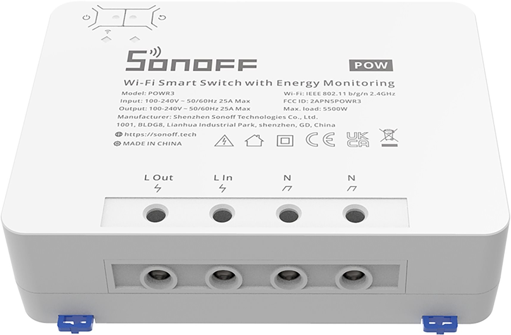WiFi kapcsoló Sonoff POWR3 Wi-Fi Smart Switch for Power ON/OFF