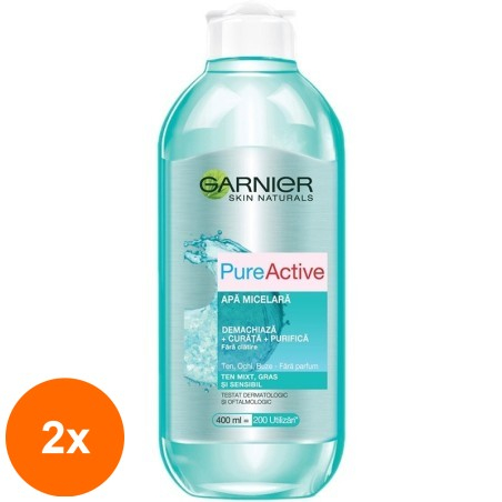 Set 2 x Apa Micelara Pure Active Garnier Skin Naturals 400 ml...