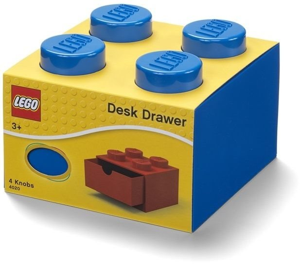Tároló doboz LEGO kék fiókos asztali tároló 4