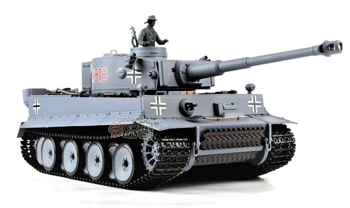 RC TANK GERMAN TIGER 1, 1:16, 2.4GHz, sound and smoke effects, shoots pellets