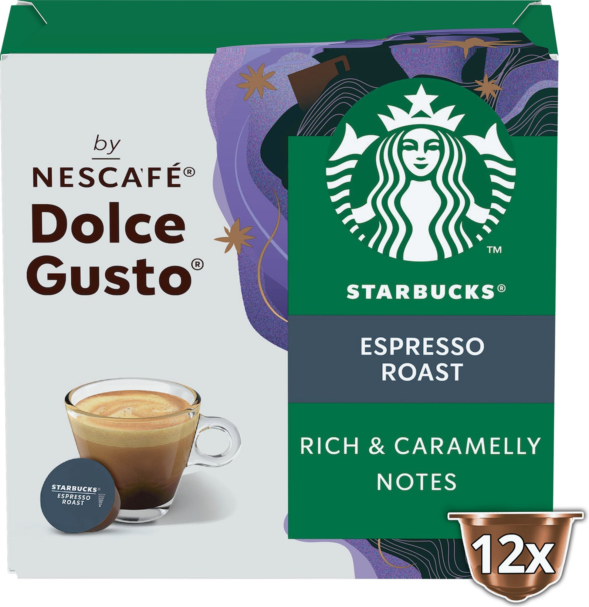 Kávékapszula STARBUCKS® Dark Espresso Roast by NESCAFE® DOLCE GUSTO® 12 db