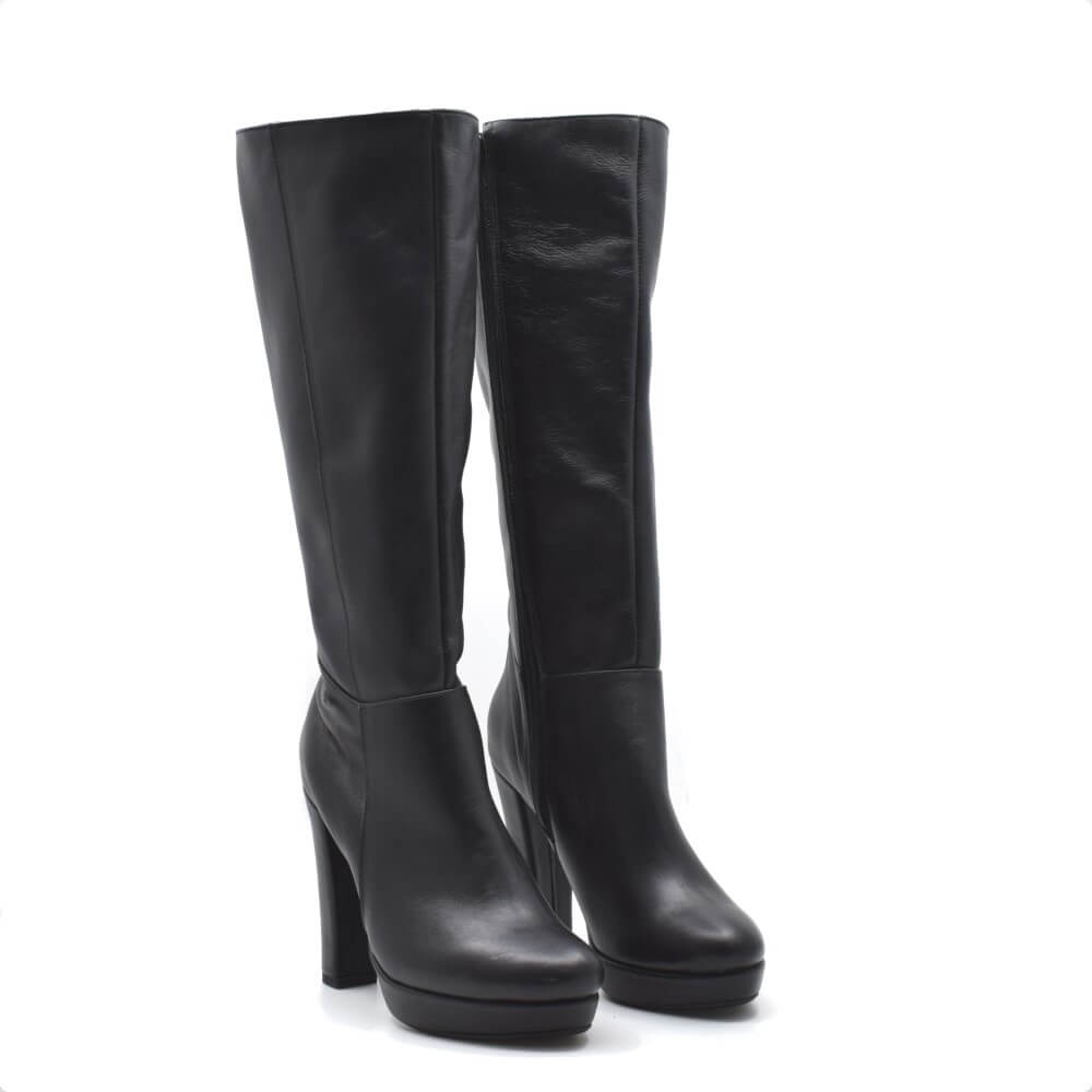 Laurette - Black Leather Boots