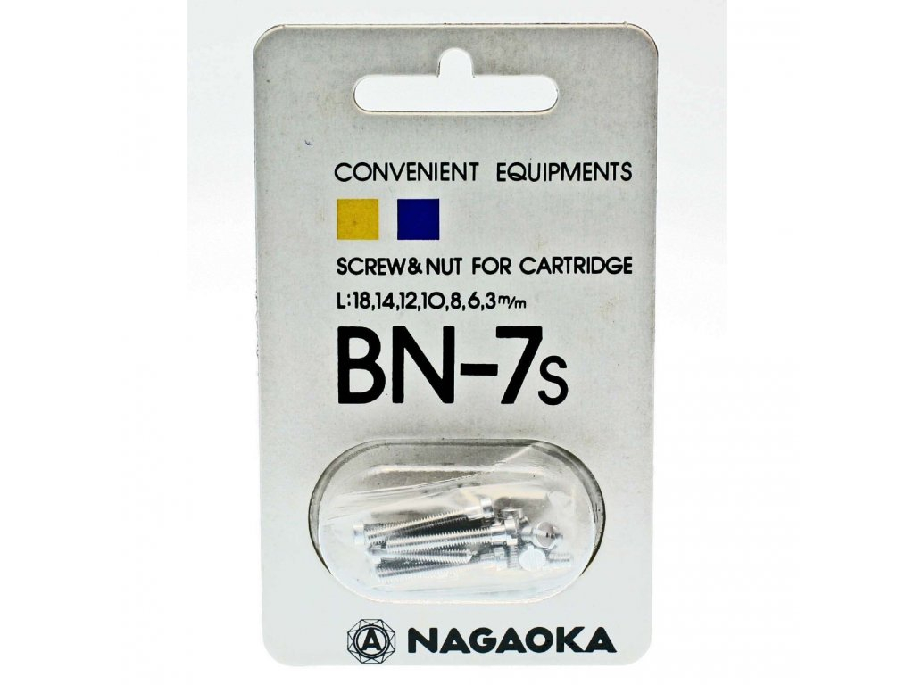 Nagaoka BN-7 silver cartridge mounting screws (4+4)