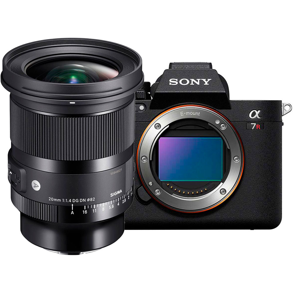 Sony A7r Mark V + Sigma 20mm F/1.4 A Dg Dn -järjestelmäkamera