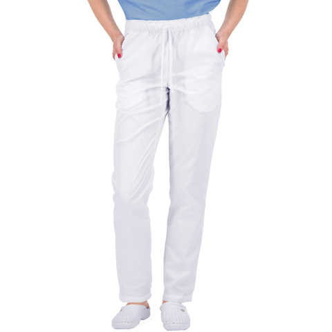 Komfortné pracovné nohavice ALESSI UNISEX – biela - Veľkosť:S