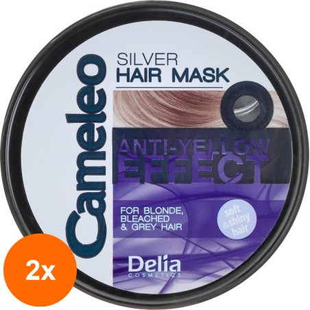 Set 2 x Toning Hair Masks Cameleo Silver Reflex 200 ml...