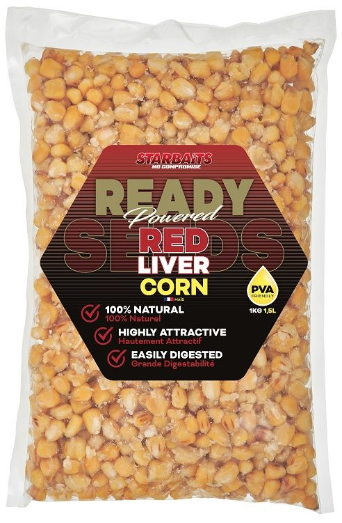 Starbaits Kukorica Ready Seeds Corn 1kg Red Liver