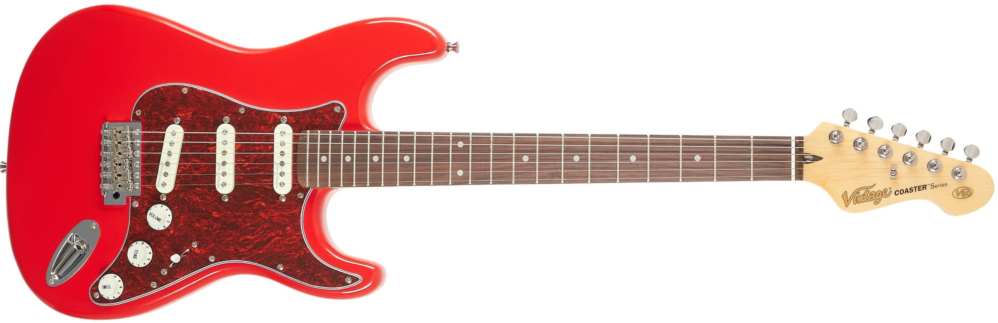 Elektromos gitár VINTAGE V60 Coaster Gloss Red