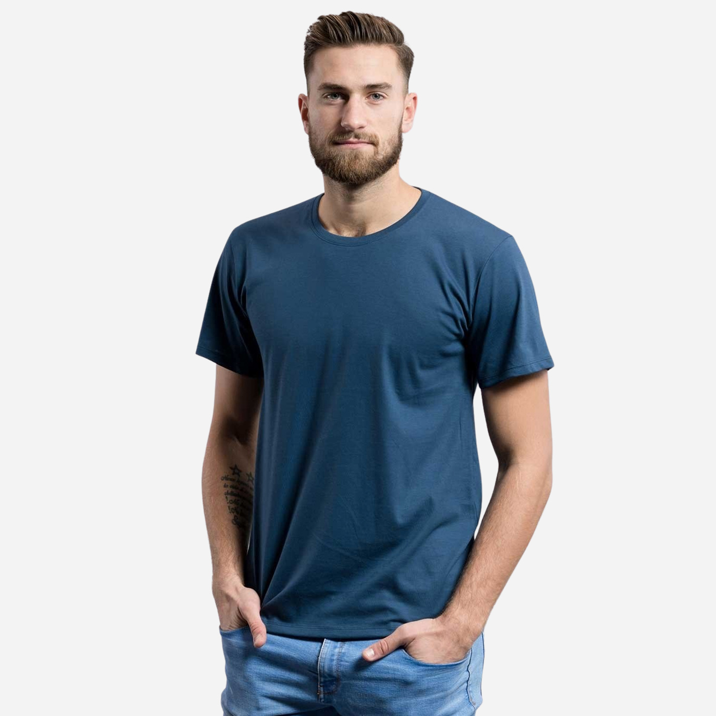 CityZen Modré bavlnené tričko Veľkosť: 4XL
