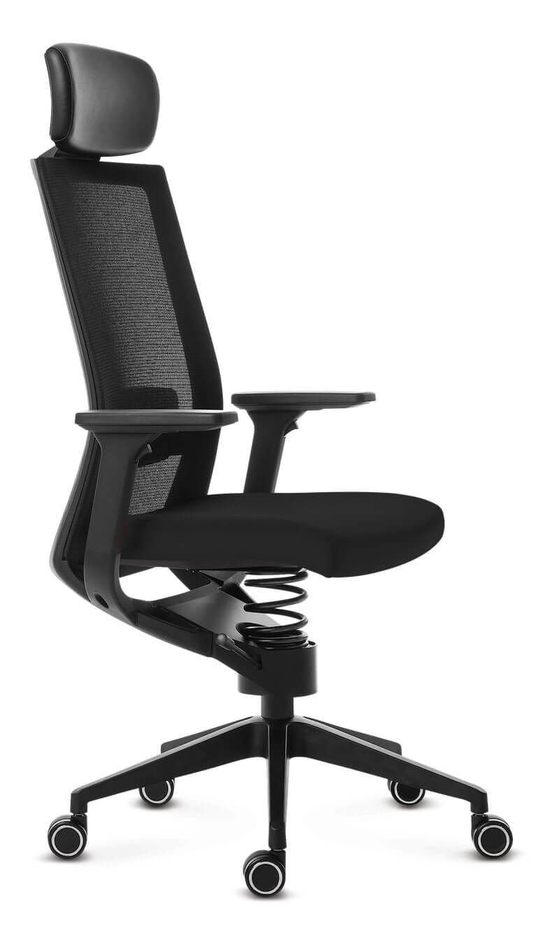 Fotel biurowy dla zdrowia Adaptic EVORA + Czarny