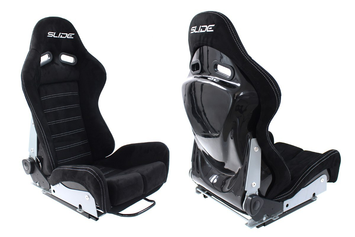 Športová sedačka SLIDE X3 semiš Black S