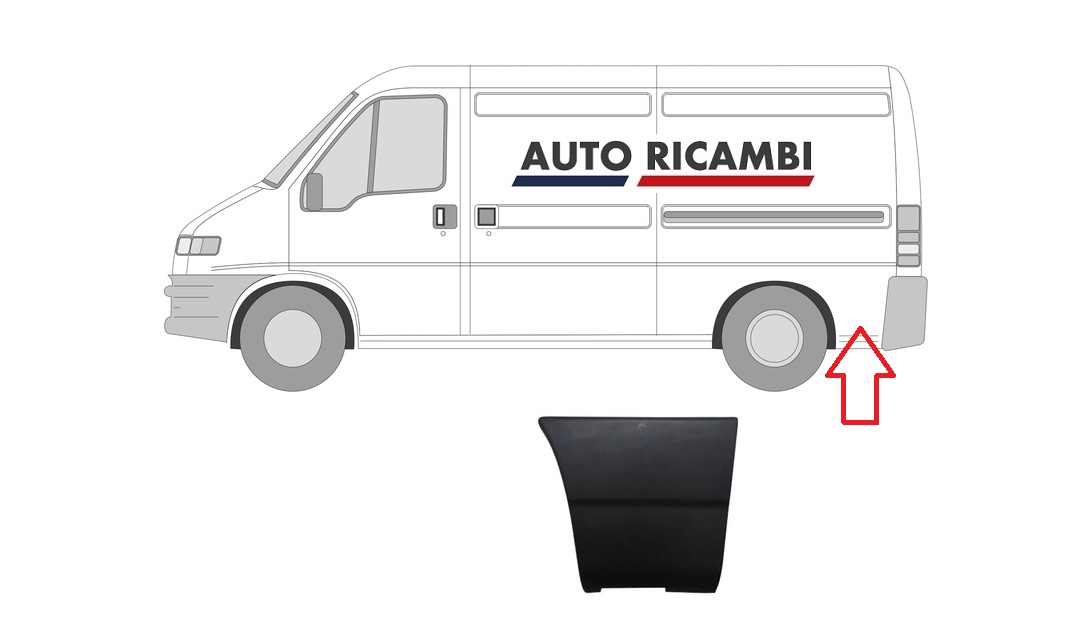 Protection strip Fiat Ducato 2002-2006 left, behind rear wheel