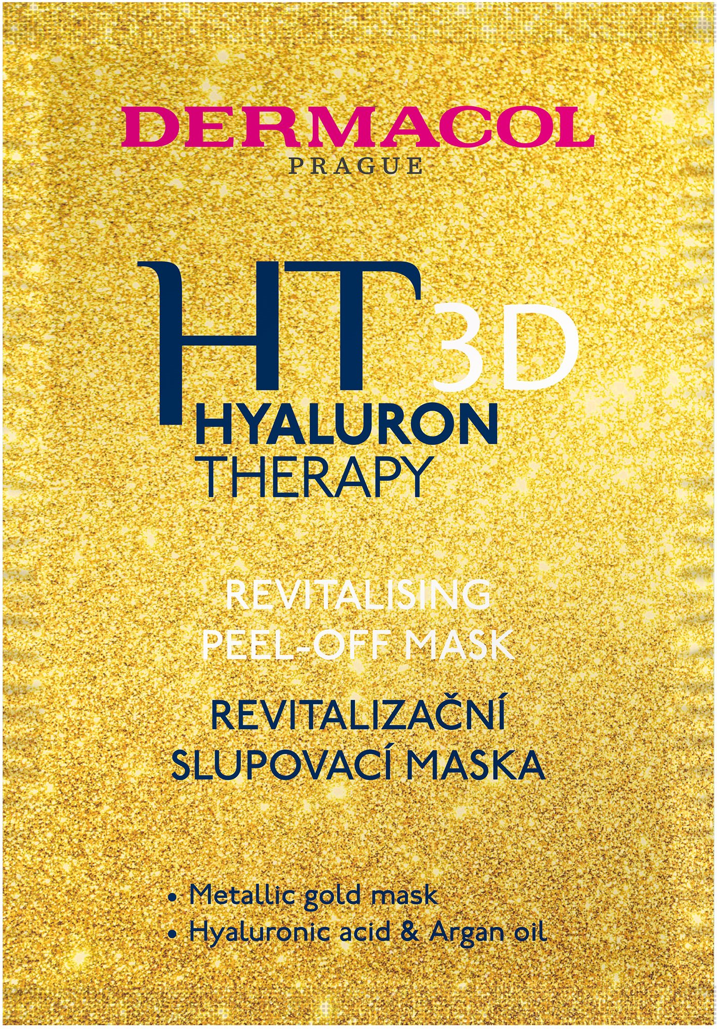 Arcpakolás DERMACOL Hyaluron Therapy 3D Revitalising Peel-Off Mask 18 ml