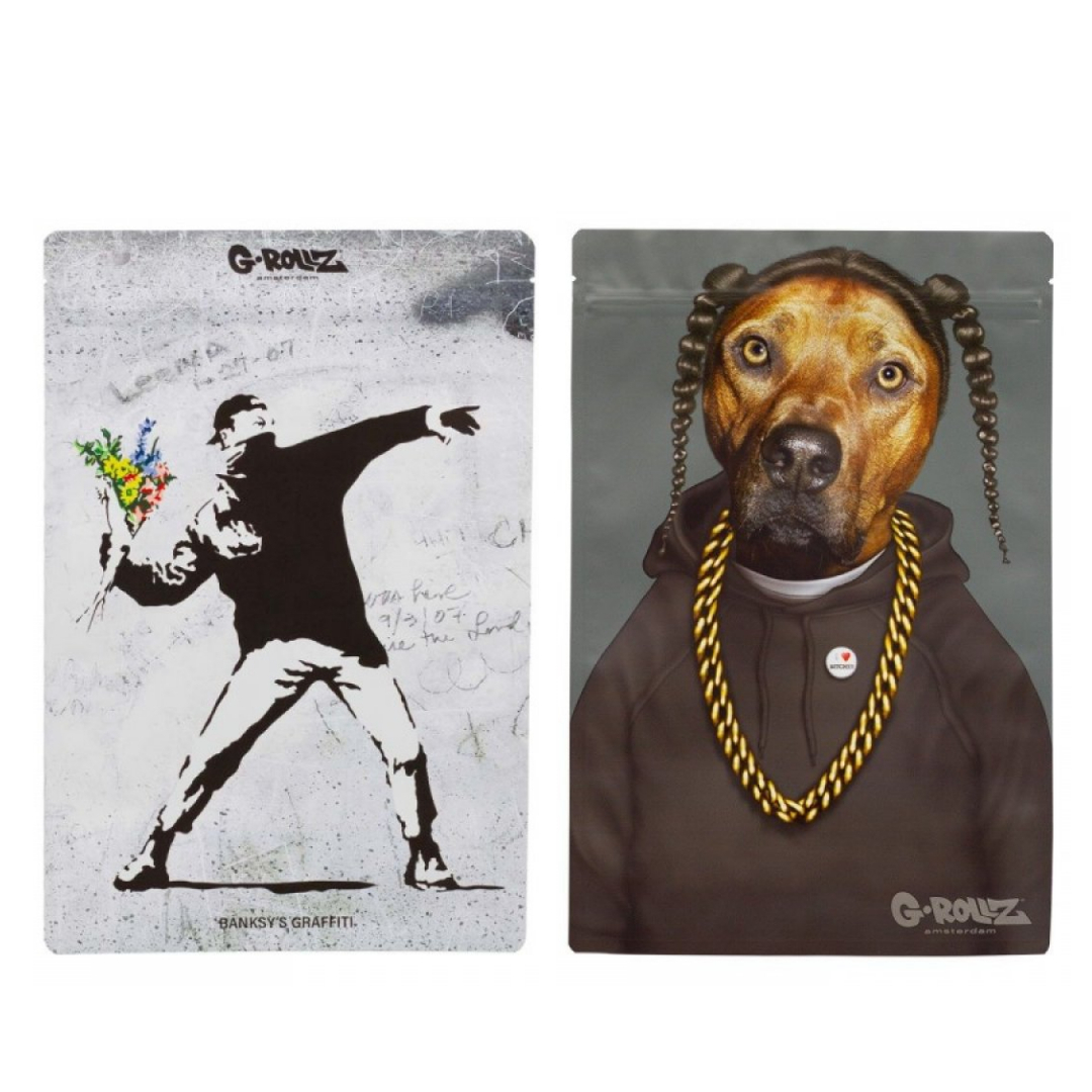 Zip sáčok G-Rollz Banksyho Graffiti - 200x300mm Rap Dog