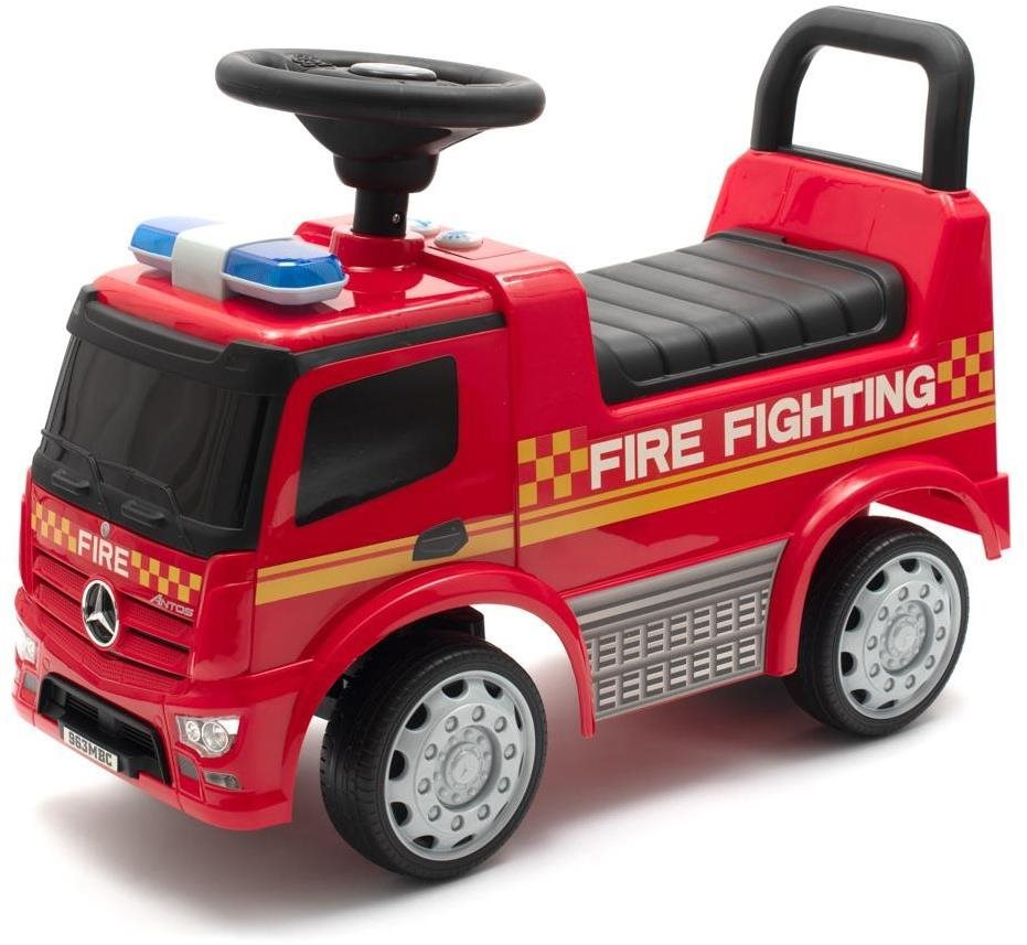 Futóbicikli BABY MIX Gyermek futóbicikli hanggal Mercedes tűzöltő piros