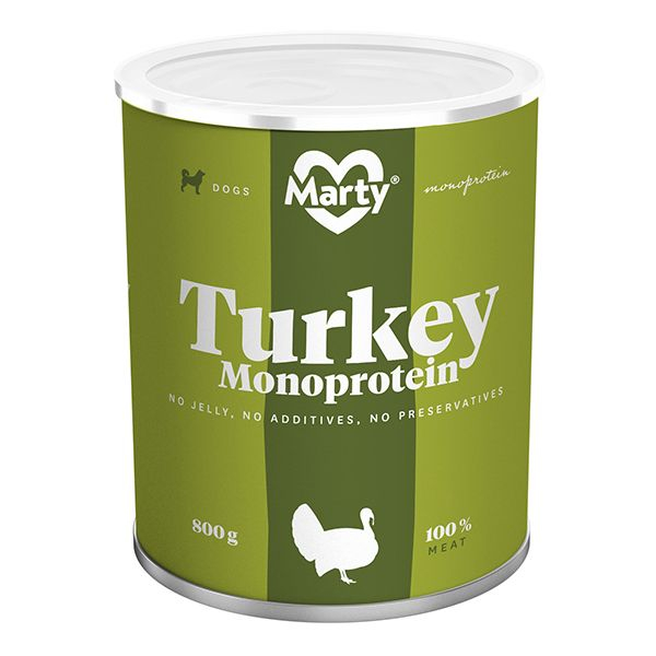 MARTY Turkey Monoprotein konzerv 800 g