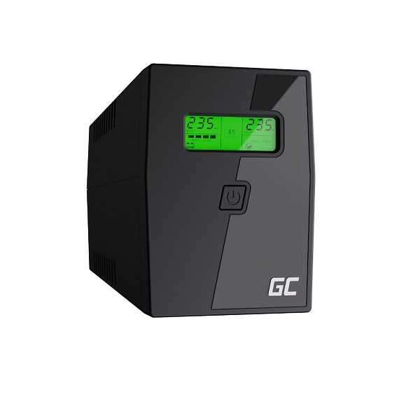 Green Cell UPS01LCD biztonsági tápellátás UPS Micropower 600VA LCD kijelzővel