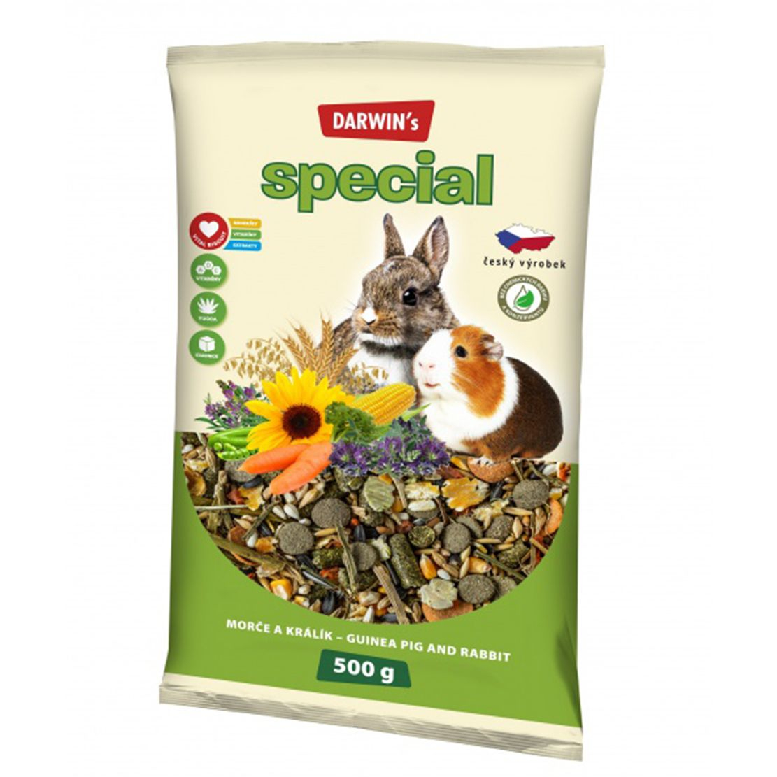 Darwin’s Special Hrană pentru porcușori de Guineea și iepuri 500 g