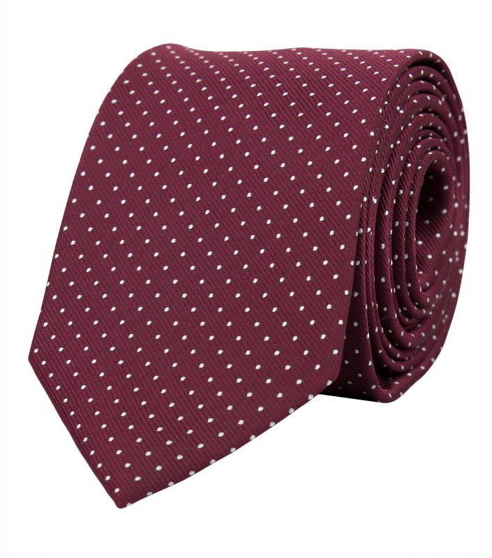 BUBIBUBI Vínová kravata s puntíky
