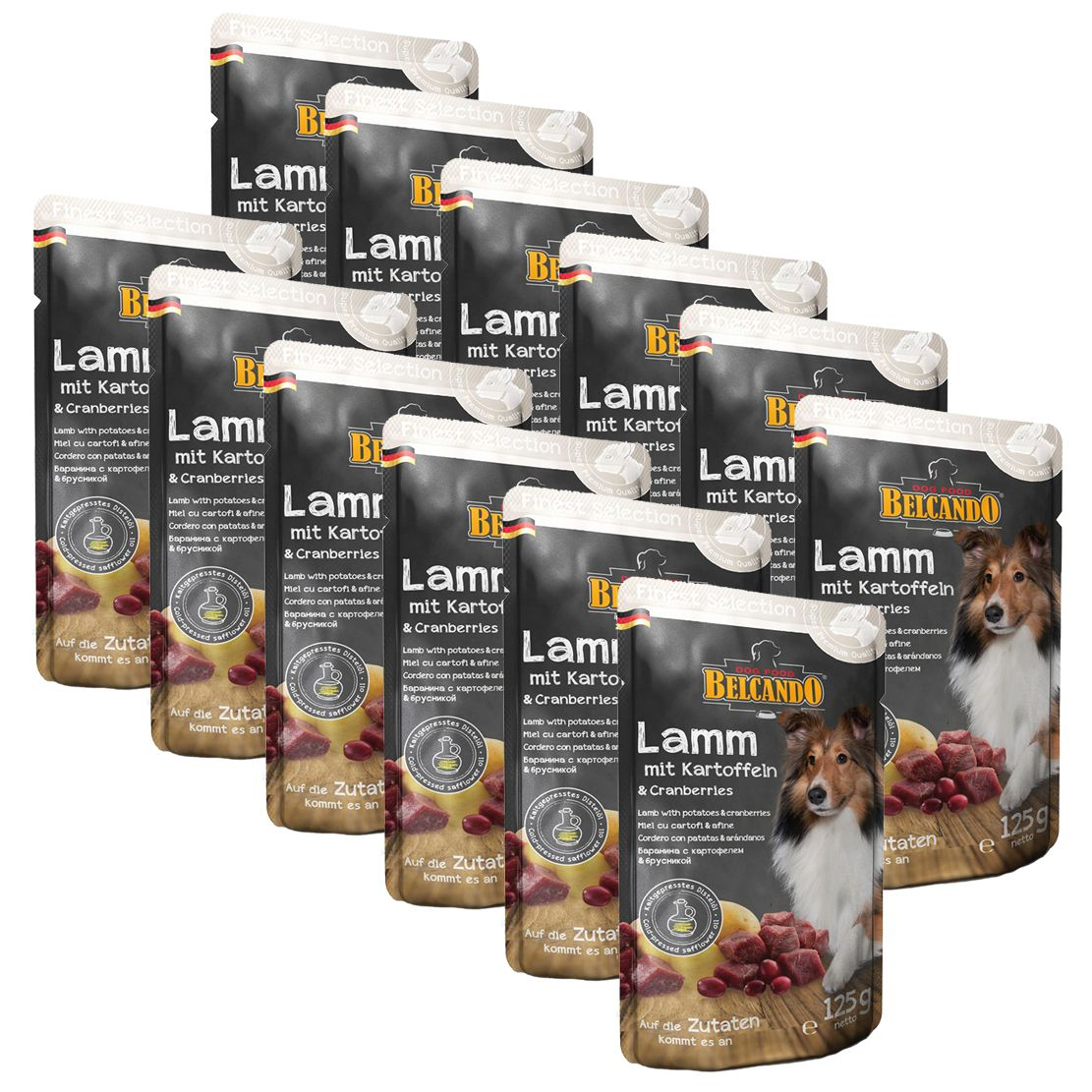 BELCANDO Lamb with potatoes and cranberries - pungă 12 x 125 g
