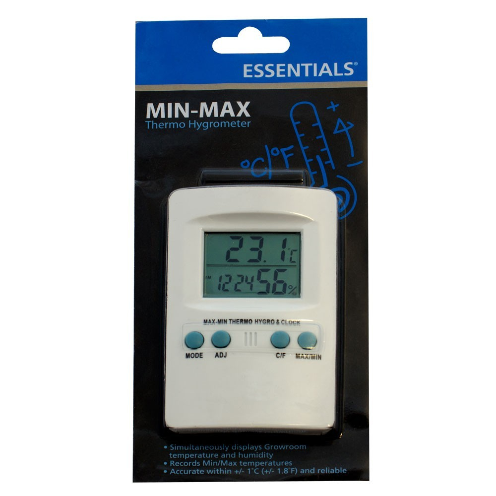 Essentials Digital Thermometer / Hygrometer with Max / Min Memory