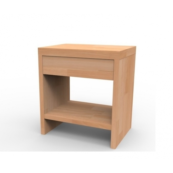 Solid bedside table LUCIA ZP, BEECH wenge stain