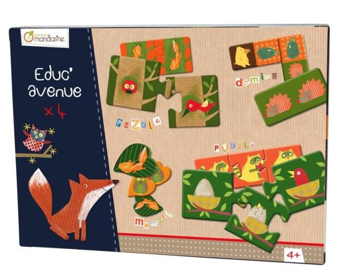 Set of Stencils for Children Aged 4 and Above, Avenue Mandarine