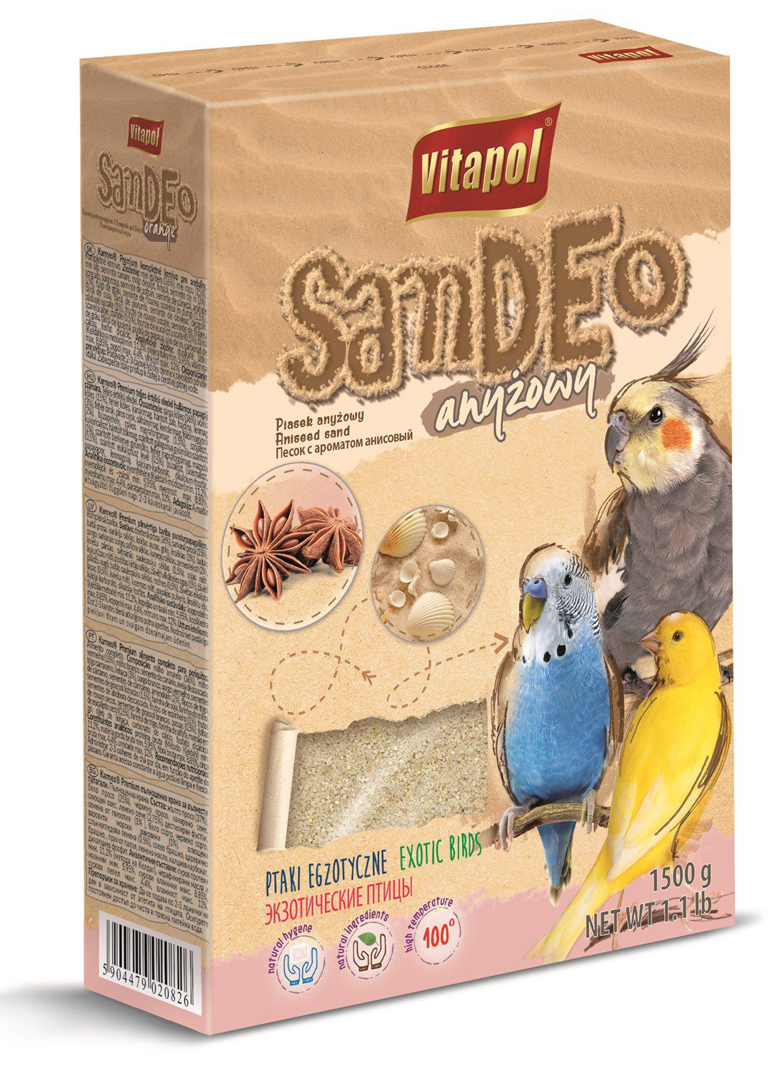 Vitapol - homok ánizzsal madarak számára - 1,5kg