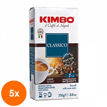 Set 5 x Cafea Macinata Aroma Classico Kimbo 250 g...