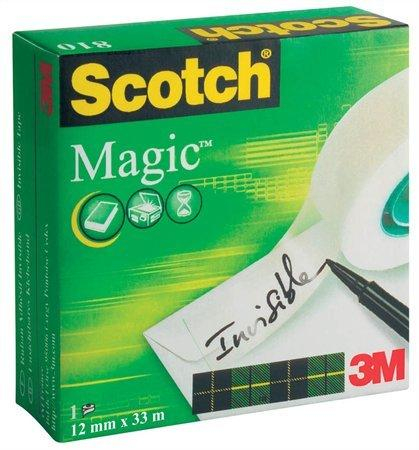 Nastro adesivo Scotch Magic invisibile scrivibile 12 mm x 33 m in scatola