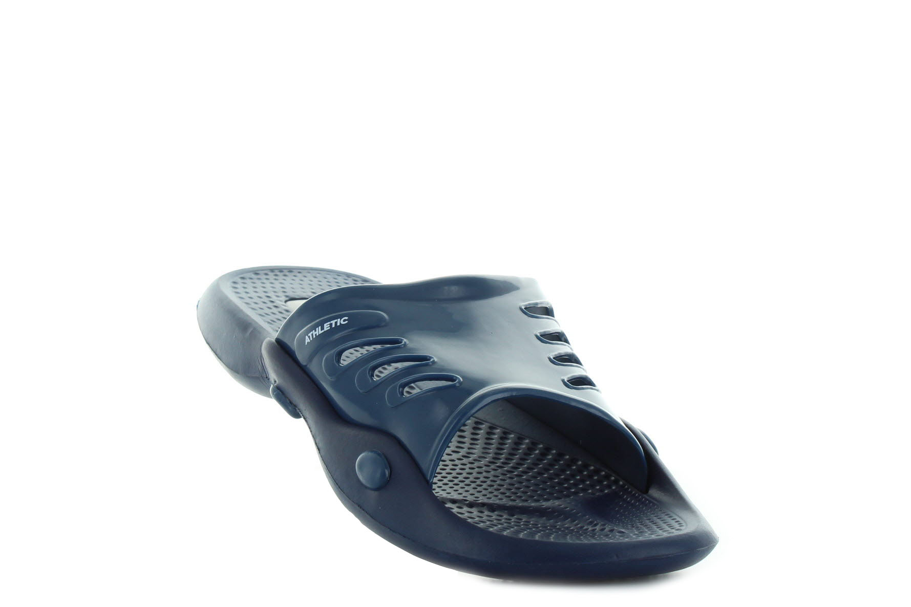 Athletic dark blue men's slippers
