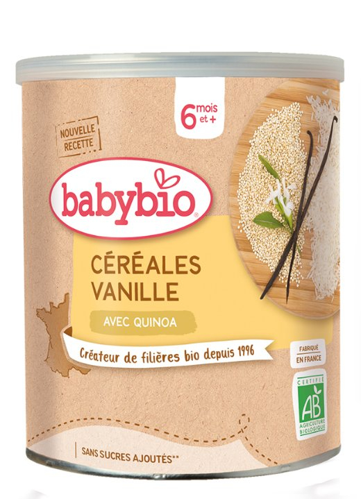 Babybio Nemliečna bio kaša s vanilkou a quinoou 220 g