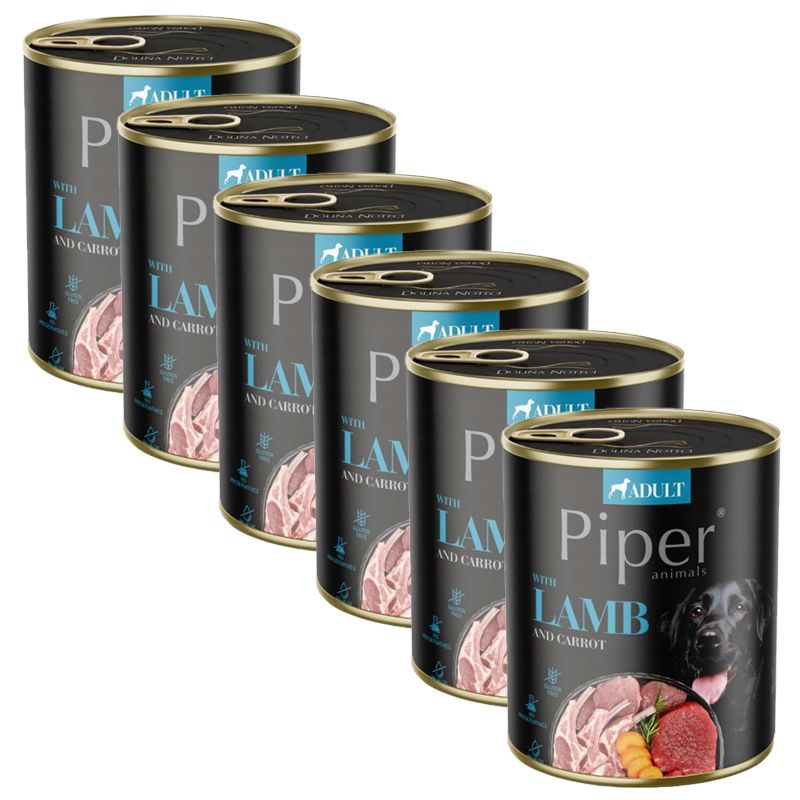 Piper Adult bárányhúsos és sárgarépás konzerv 6 x 800 g