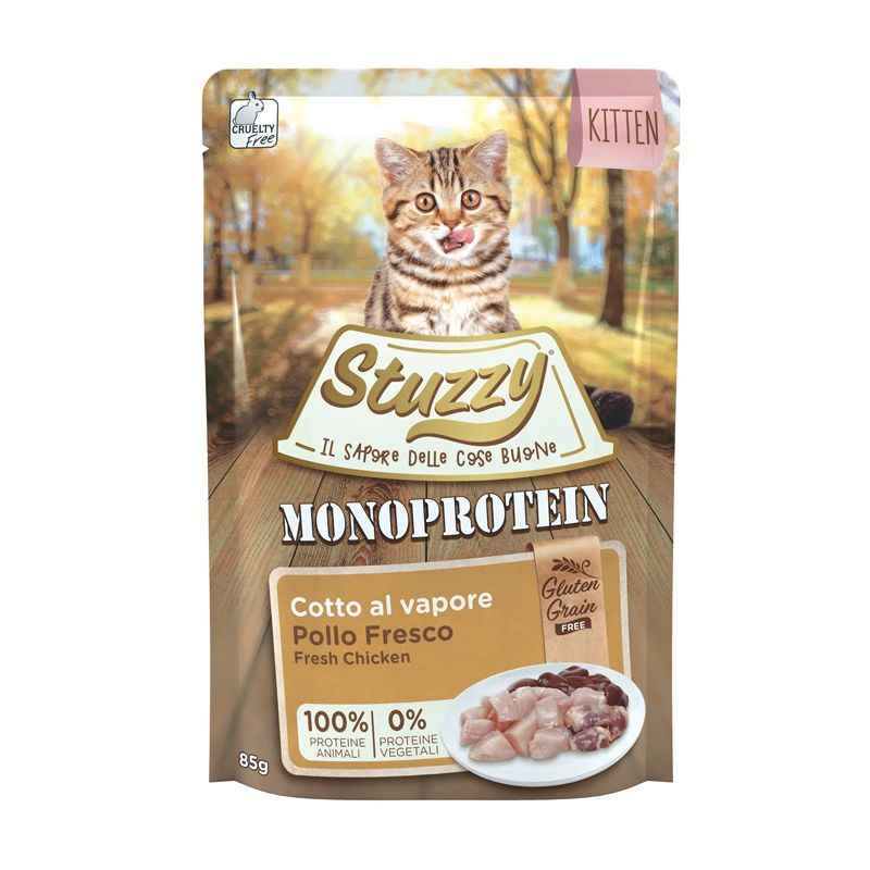 Stuzzy Kitten Monoprotein GF pui 85 g